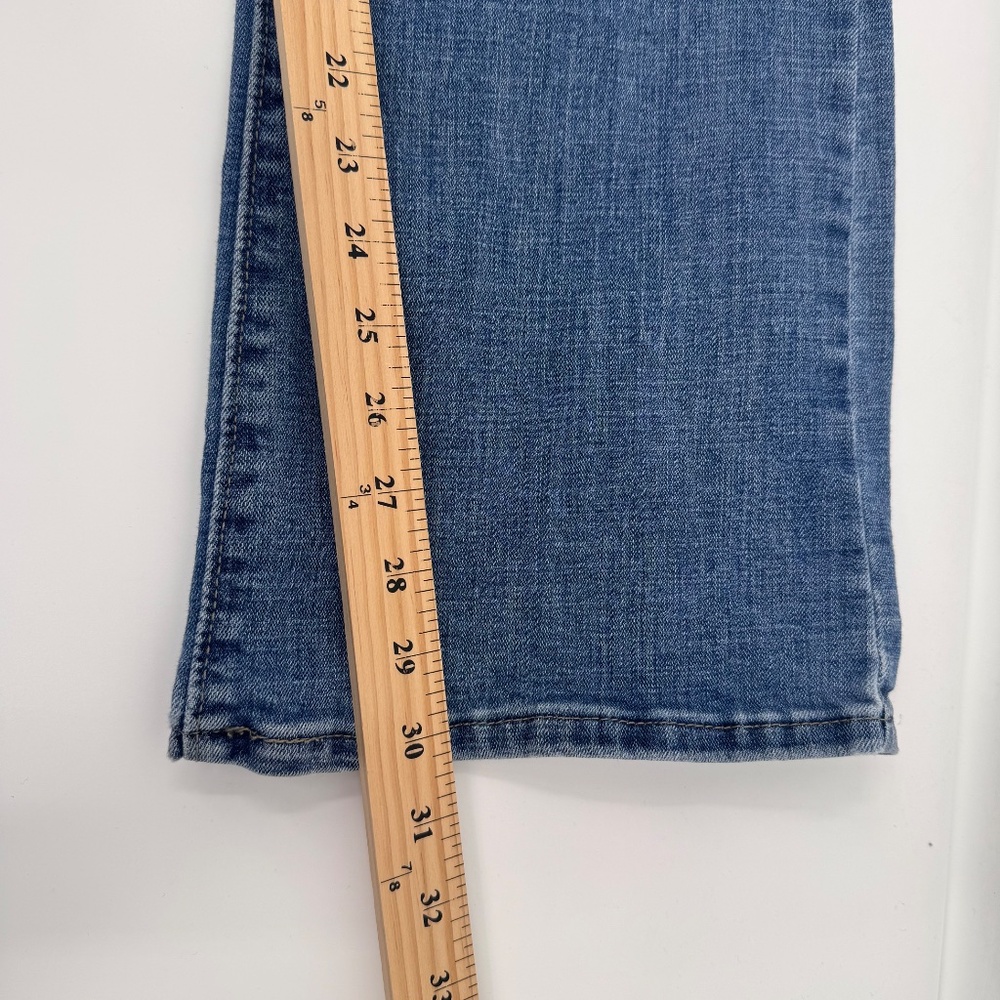 Levis Jeans Women 33 Blue Curvy Bootcut Denim Stretch Mid Rise Medium Wash - Picture 12 of 14